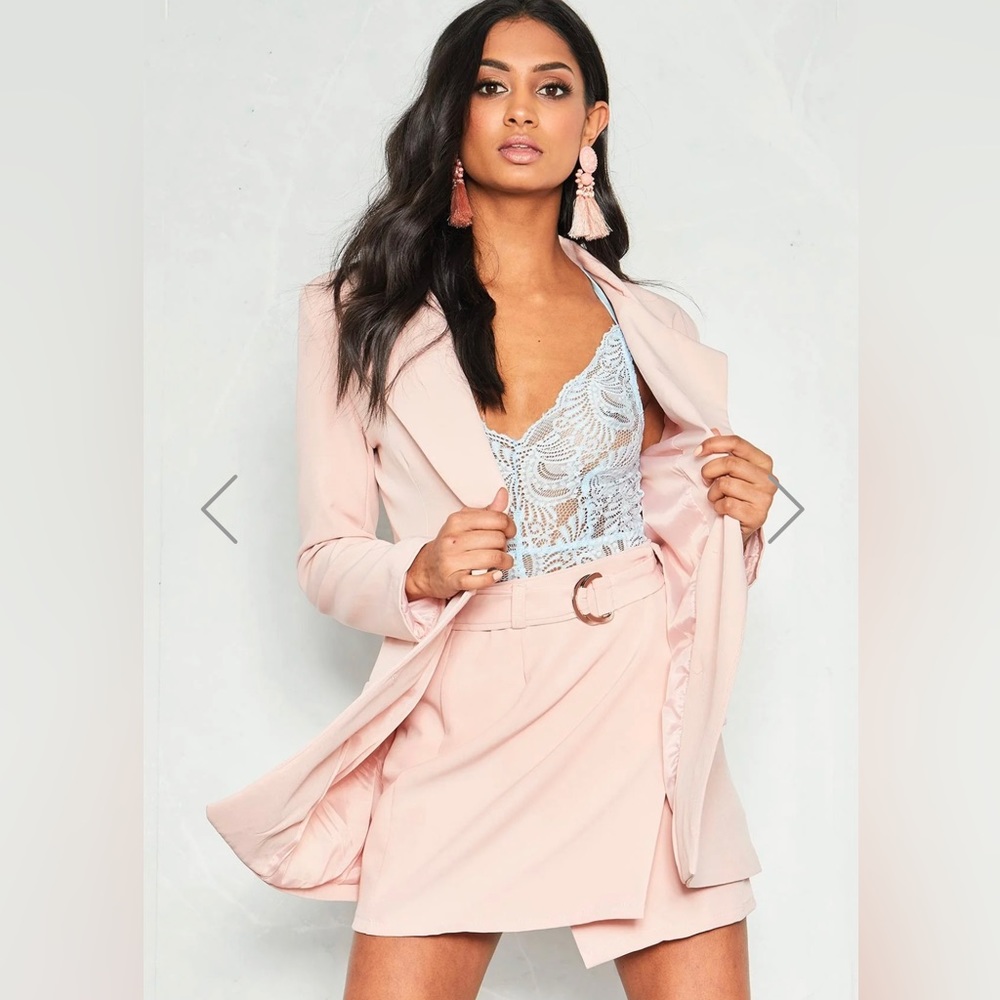 MISSYEMPIRE 💗 Pink Blazer + Skirt Set, Size US 8.